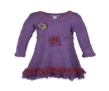 Baby Girls' Long Sleeves Dress with Fringes