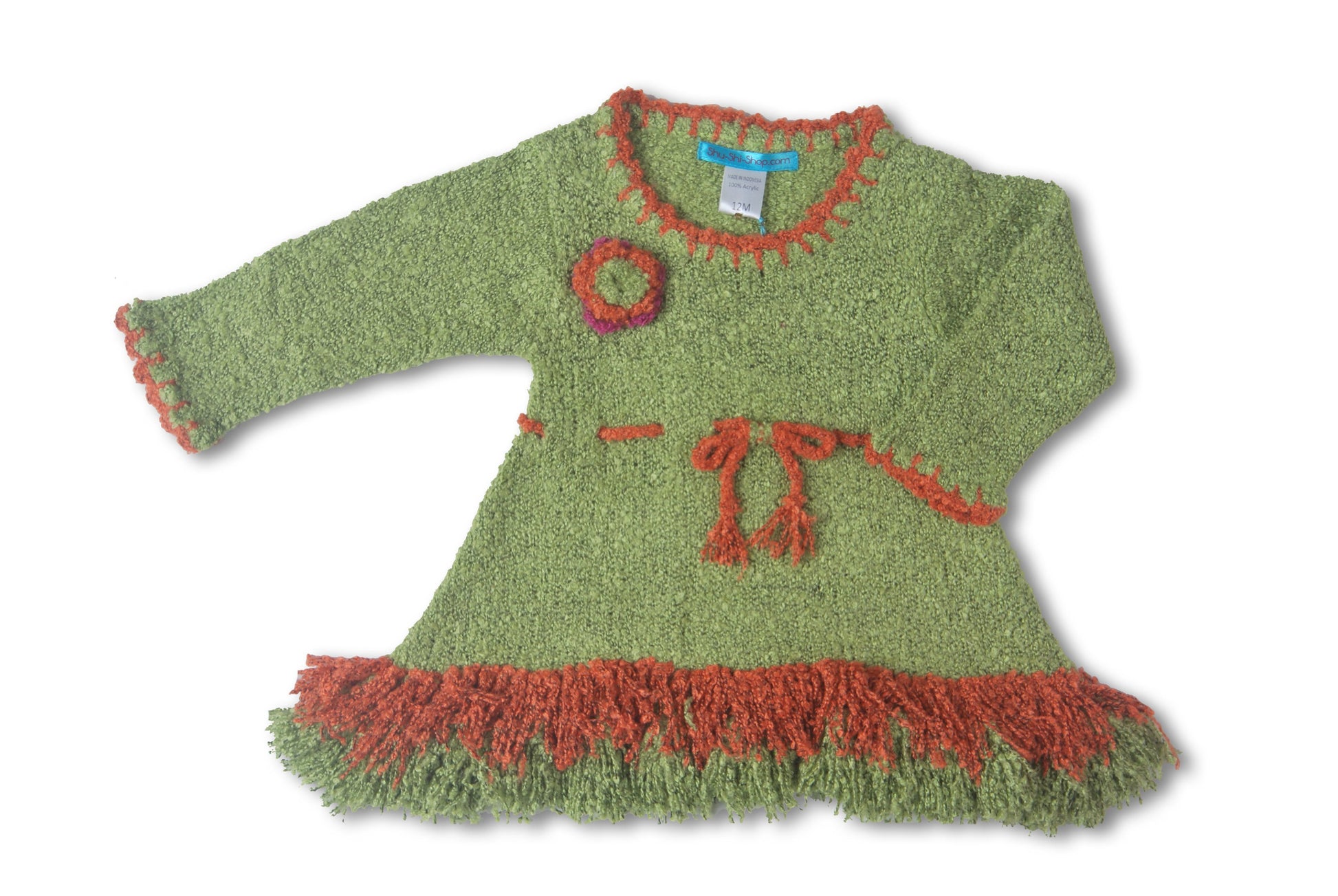 Baby Girls' Long Sleeves Dress with Fringes - Love-Shu-Shi