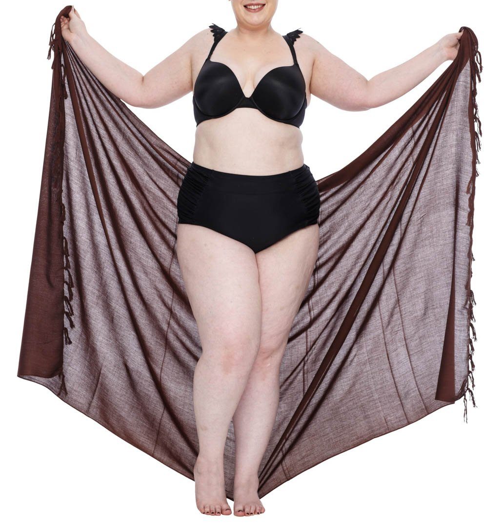 Plus Size Solid Color Sarong - Love-Shu-Shi