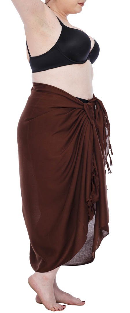 Plus Size Solid Color Sarong - Love-Shu-Shi