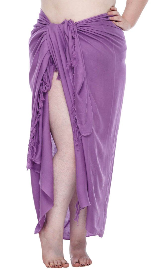 Plus Size Solid Color Sarong - Love-Shu-Shi