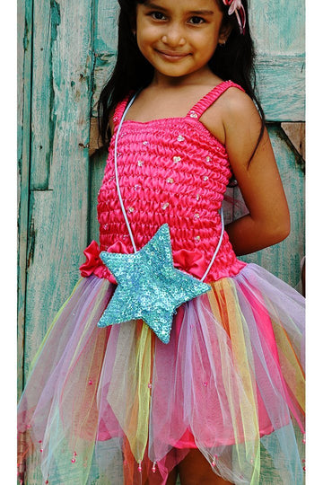 Sparkly Fairy Costume Princess Dress with Wings