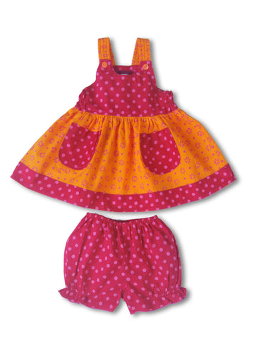Baby Girls Dress Set with Bloomers