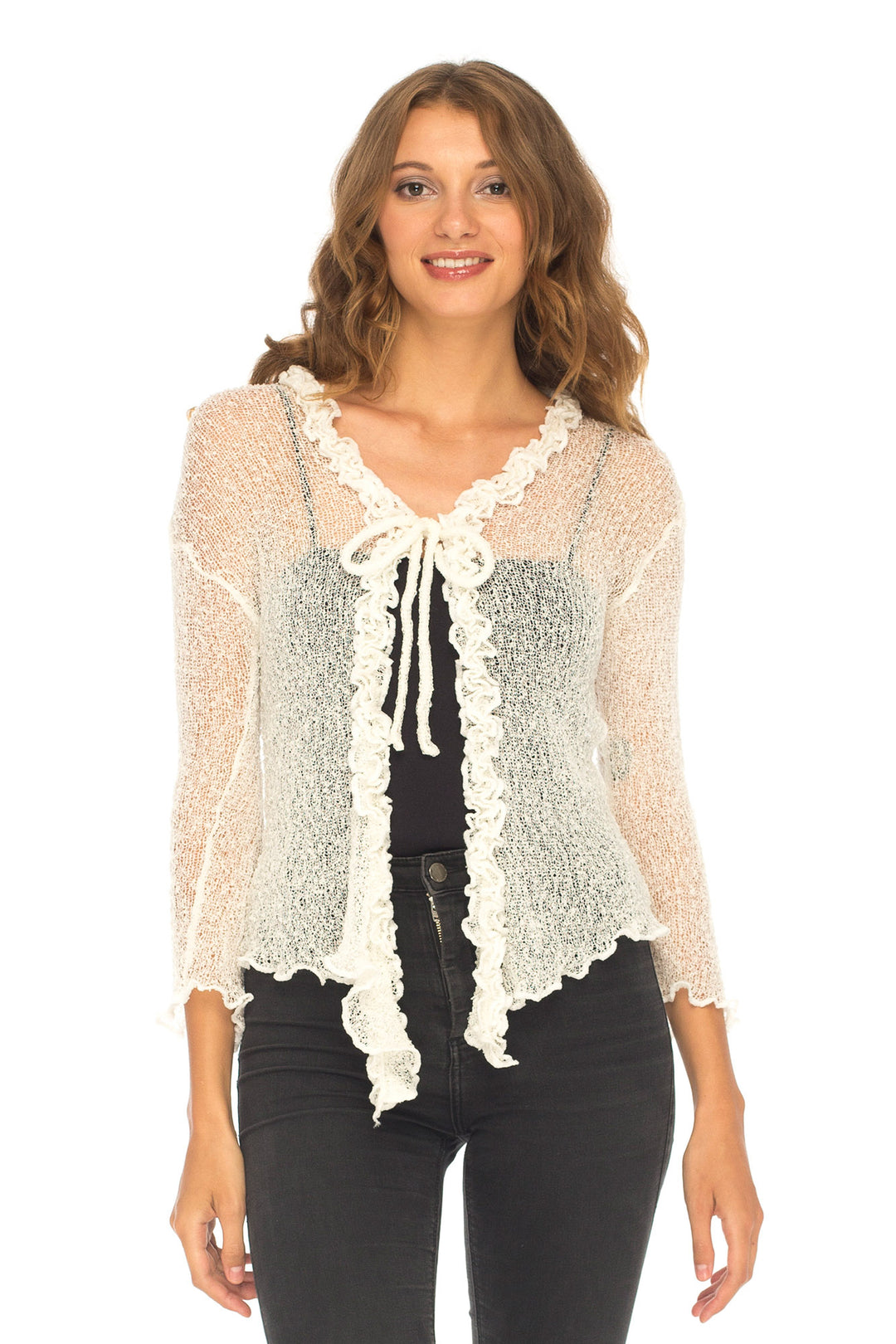 Ruffle Tie Top Shrug - Love ShuShi