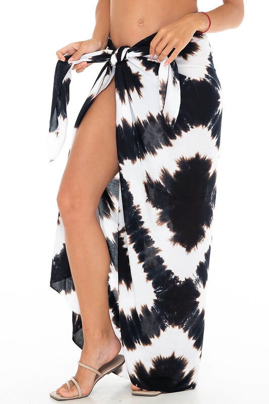 Tie-Dye Diamond Sarong Wrap - Beach Cover-Up by SHU-SHI