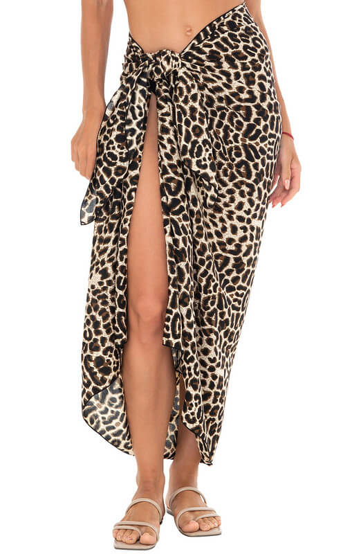 Leopard Print Sarong by SHU-SHI