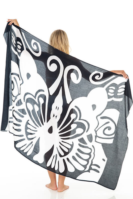 Butterfly Long Beach Sarong by SHU-SHI