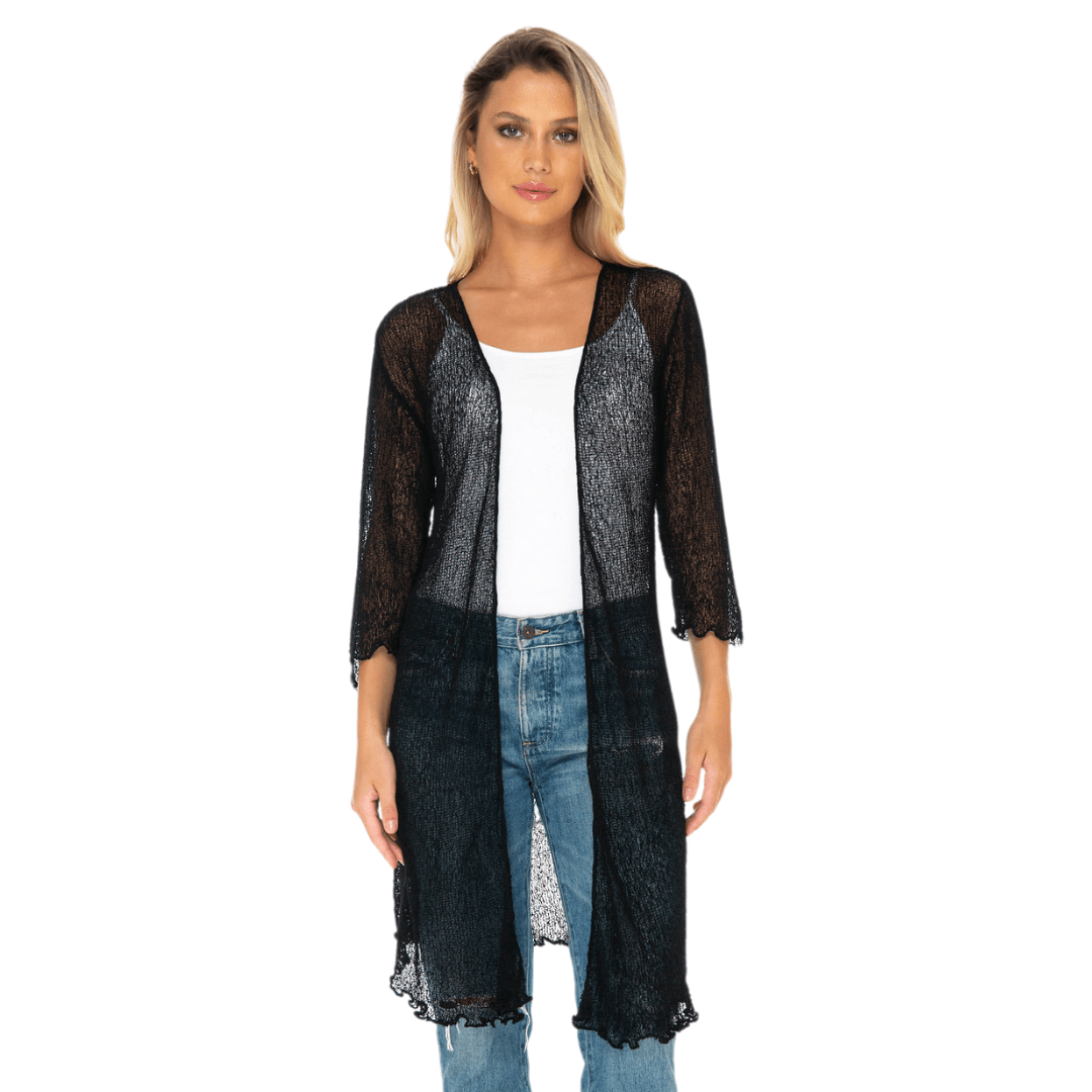 Kimono Swimsuit Cover-Up – Lightweight Sheer Cardigan by SHU-SHI