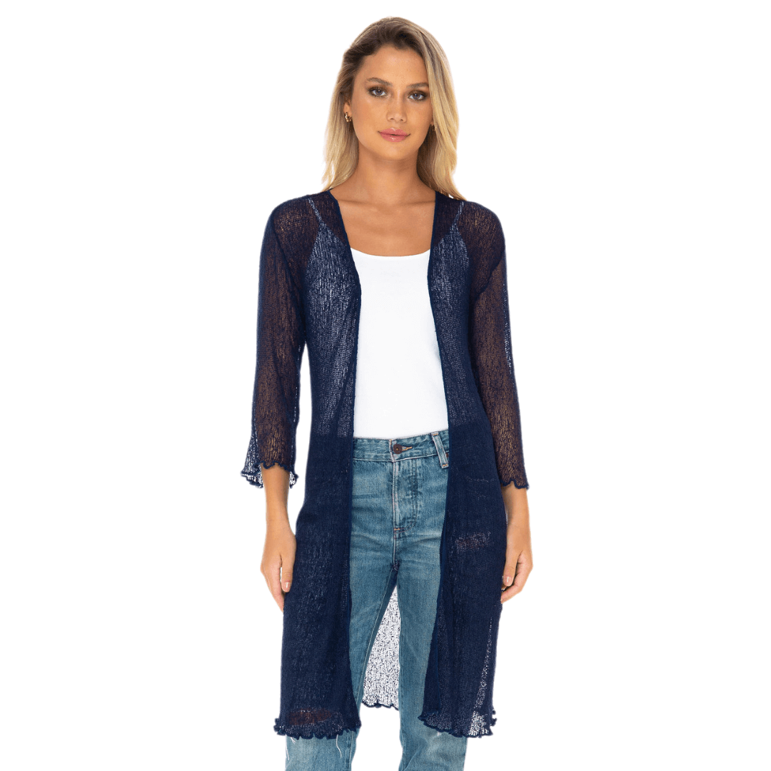 Kimono Swimsuit Cover-Up – Lightweight Sheer Cardigan by SHU-SHI