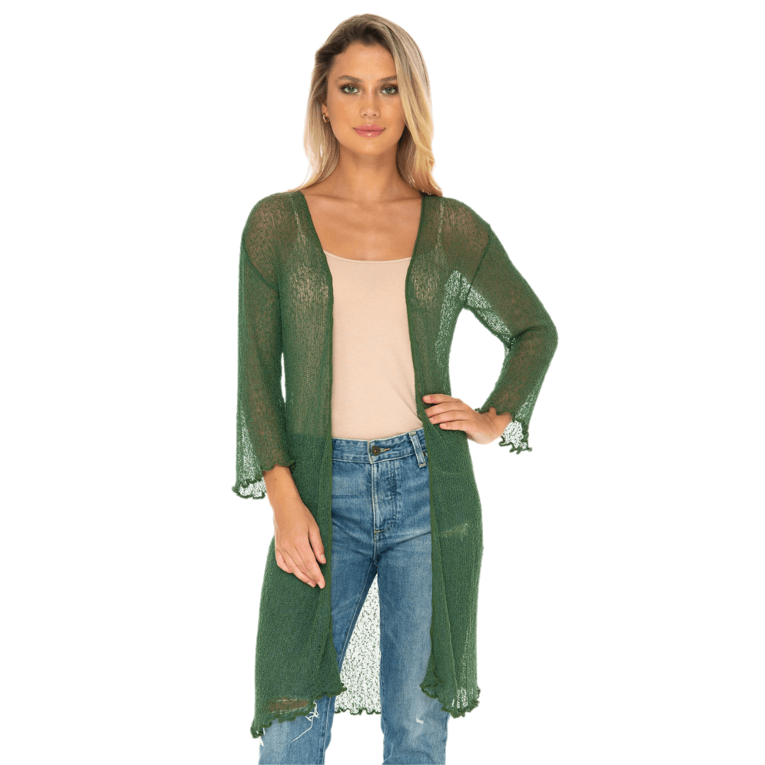 Kimono Swimsuit Cover-Up – Lightweight Sheer Cardigan by SHU-SHI