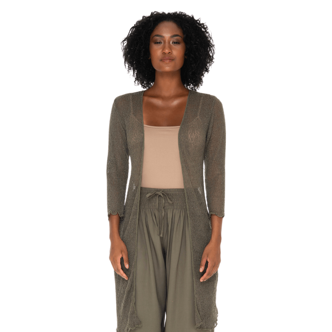 Kimono Swimsuit Cover-Up – Lightweight Sheer Cardigan by SHU-SHI