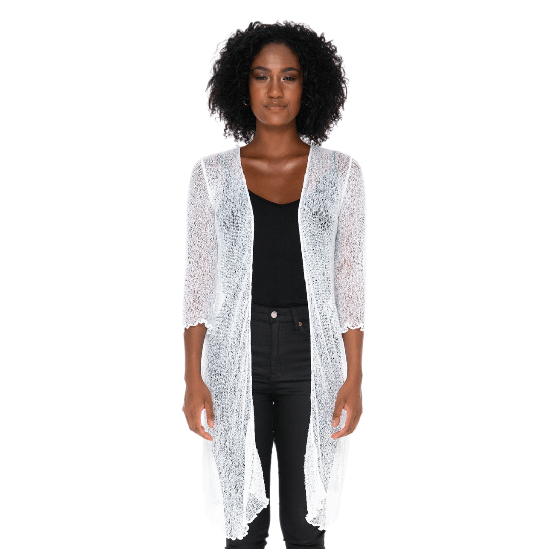 Kimono Swimsuit Cover-Up – Lightweight Sheer Cardigan by SHU-SHI