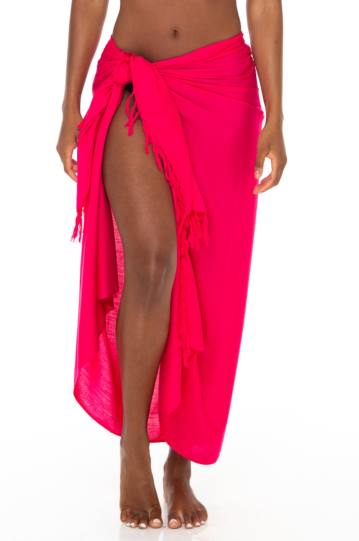 Solid Sarong Wrap - Beach Cover-Up Skirt by SHU-SHI