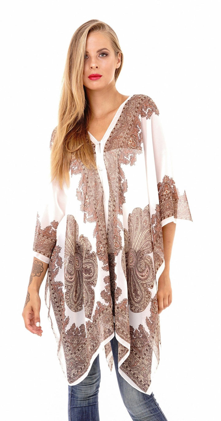 Addison Handkerchief Poncho Top Sheer Flowy Blouse - Love ShuShi