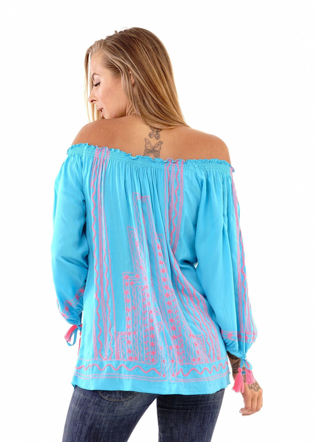 Astrid Petite Tunic Off Shoulder Bohemian Summer Top - Love ShuShi