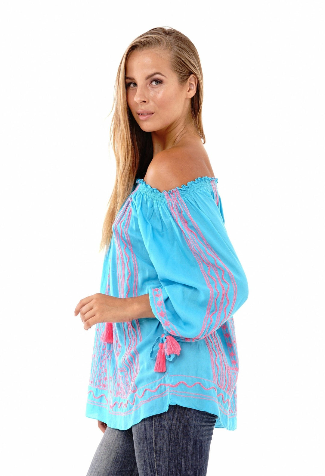 Astrid Petite Tunic Off Shoulder Bohemian Summer Top - Love ShuShi