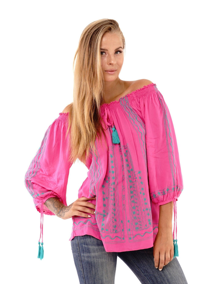 Astrid Petite Tunic Off Shoulder Bohemian Summer Top - Love ShuShi