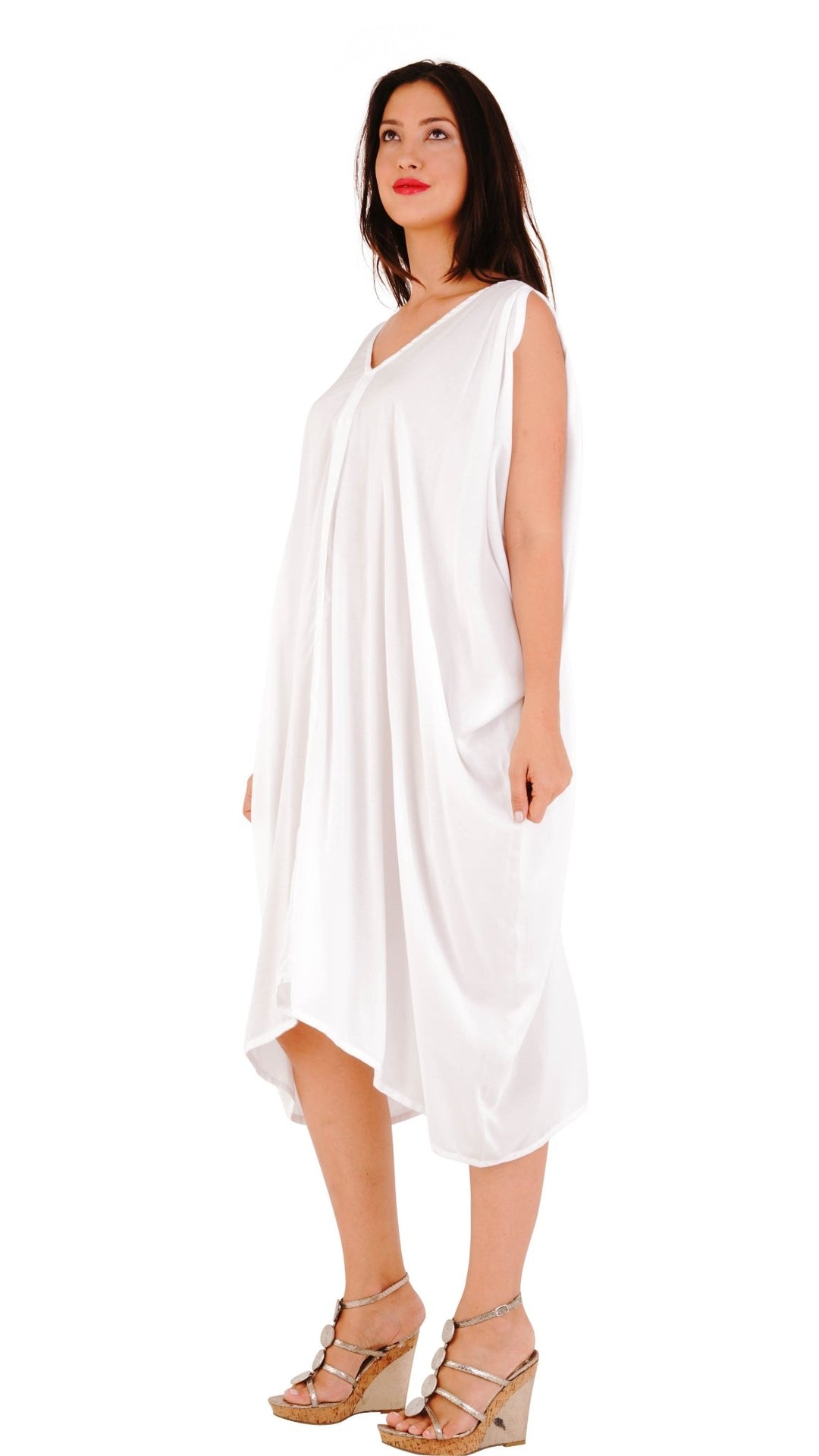 Attika Goddess Loose Fitting Tunic Sleeveless Summer Dress - Love ShuShi