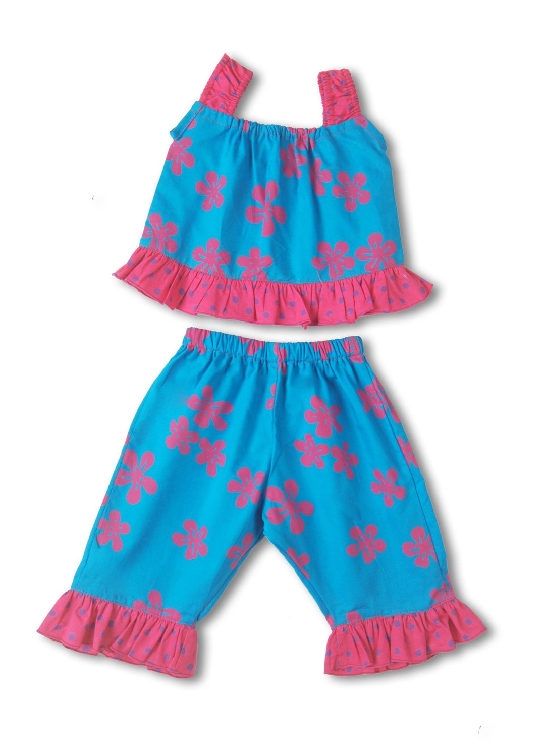 Baby Girl's Top And Capri Set with Ruffles - Love ShuShi