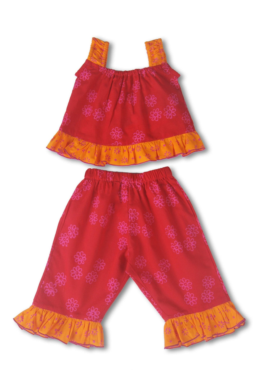 Baby Girl's Top And Capri Set with Ruffles - Love ShuShi