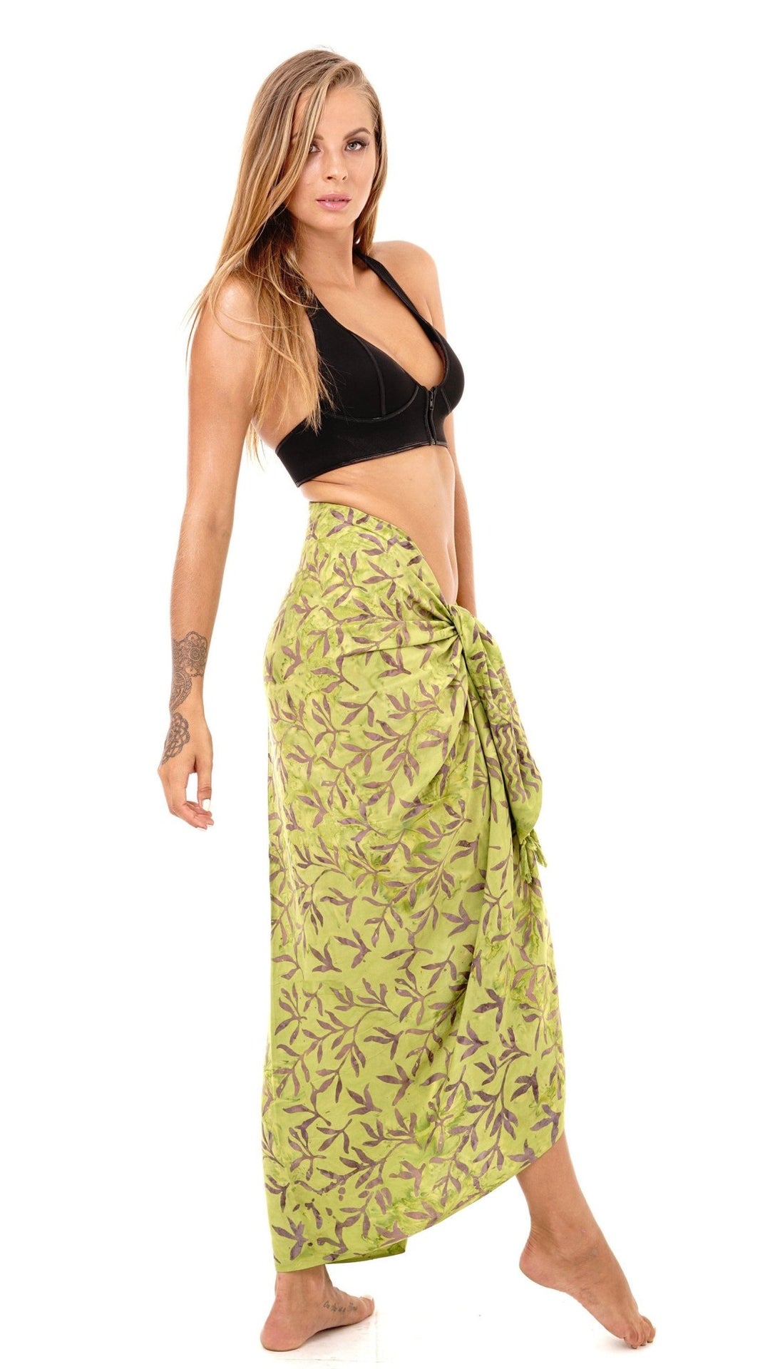 Bamboo Print Long Sarong - Love ShuShi