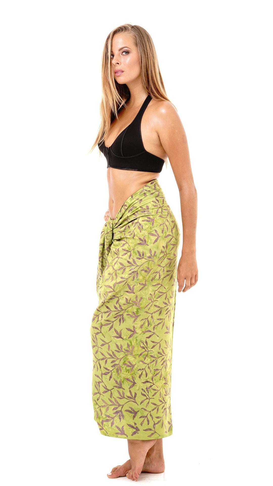 Bamboo Print Long Sarong - Love ShuShi