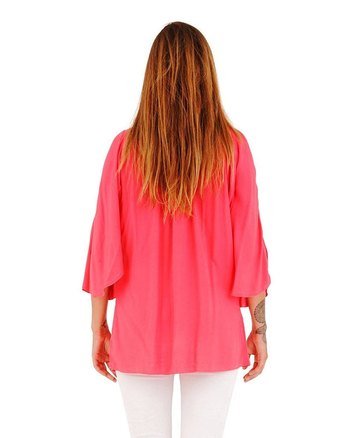 Blake Loose Fitting Long Sleeve Cold Shoulder Tunic Top - Love ShuShi