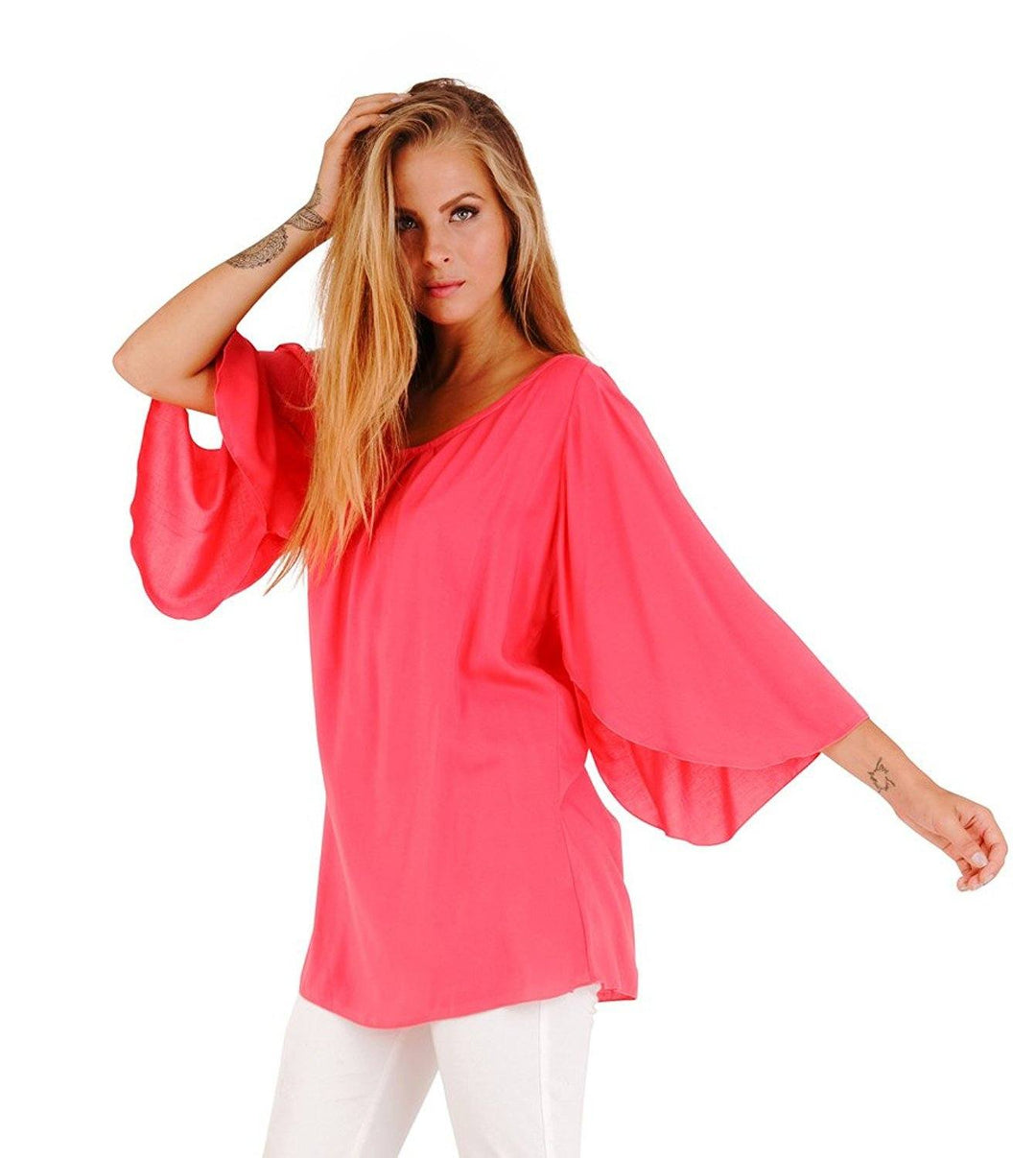 Blake Loose Fitting Long Sleeve Cold Shoulder Tunic Top - Love ShuShi