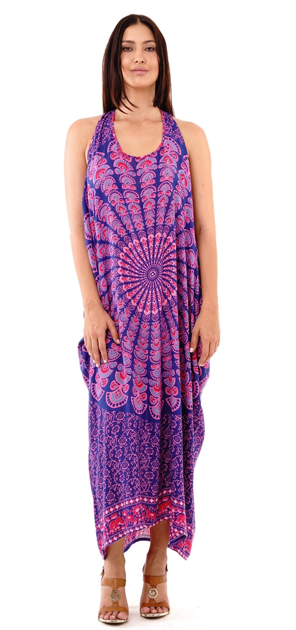 Calypso Summer Boho Mandala Maxi Dress - Love ShuShi