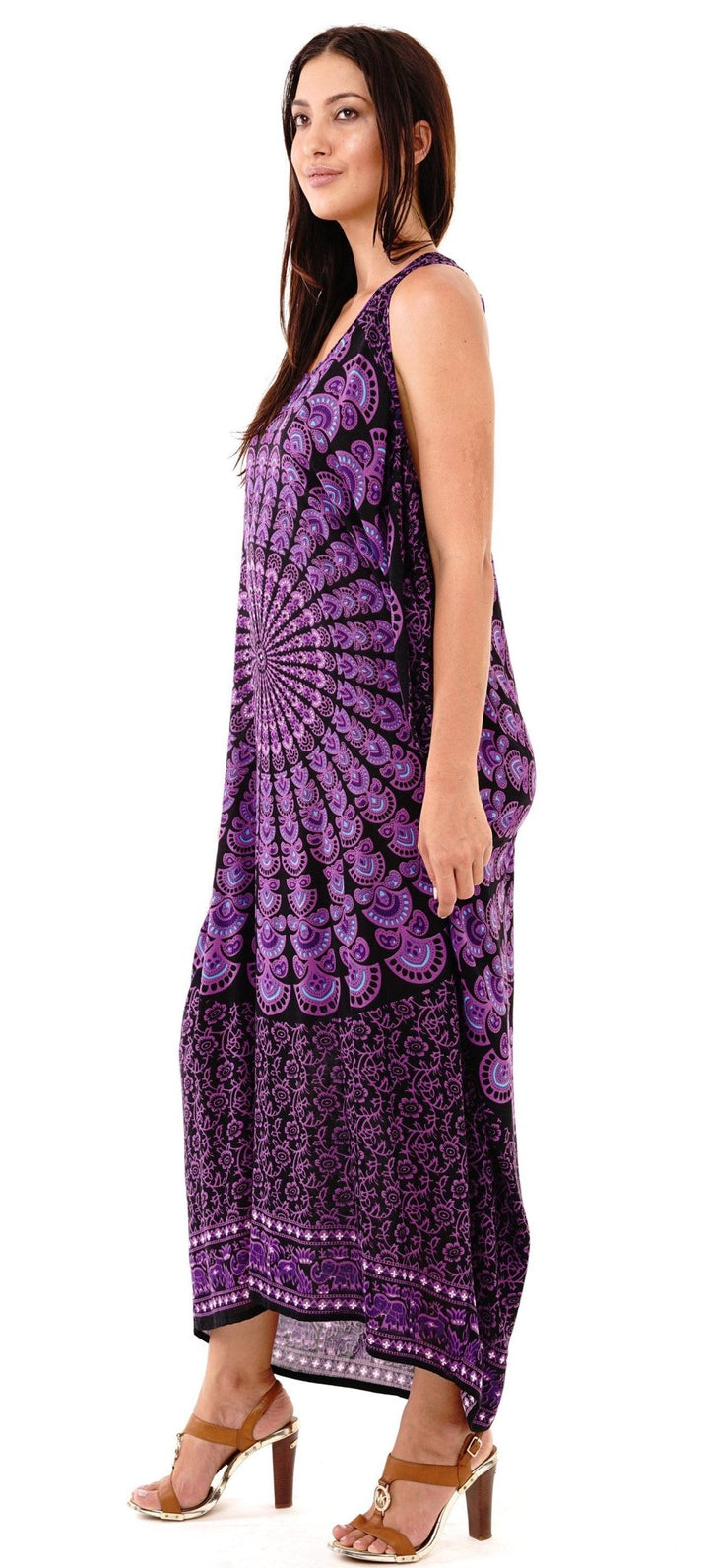 Calypso Summer Boho Mandala Maxi Dress - Love ShuShi