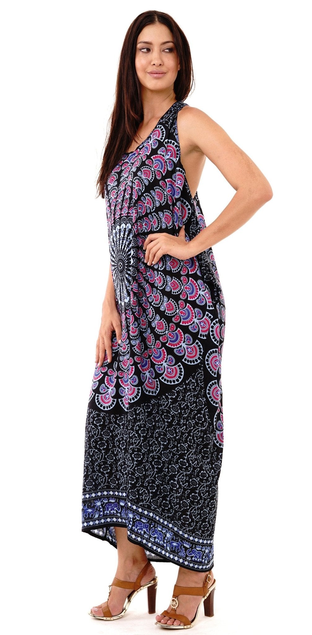 Calypso Summer Boho Mandala Maxi Dress - Love ShuShi