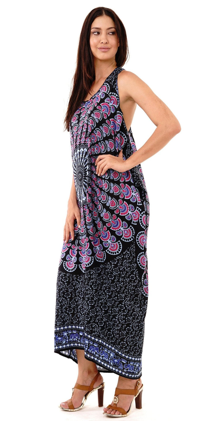 Calypso Summer Boho Mandala Maxi Dress - Love ShuShi