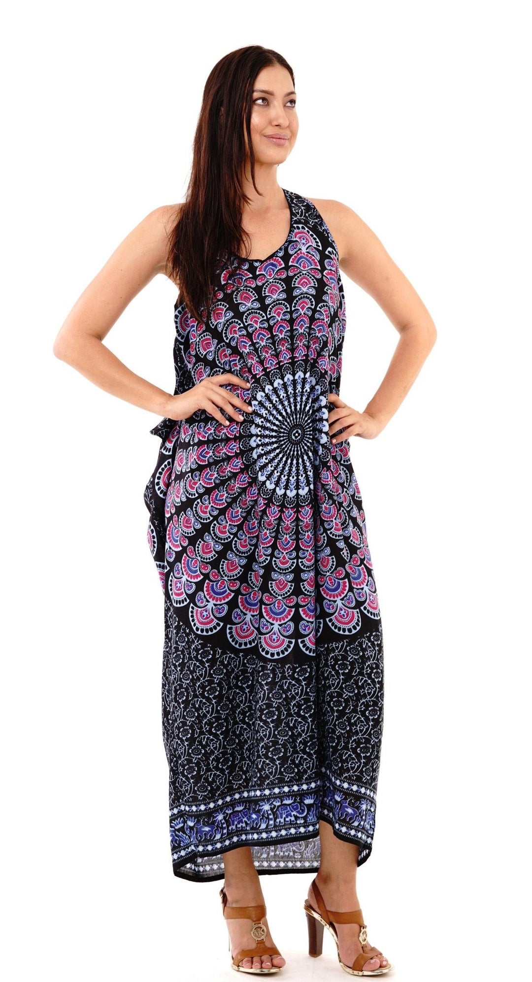 Calypso Summer Boho Mandala Maxi Dress - Love ShuShi