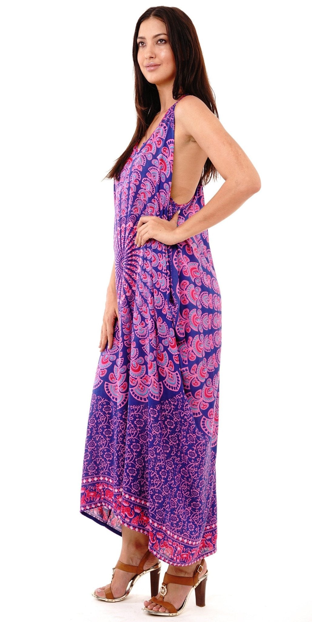 Calypso Summer Boho Mandala Maxi Dress - Love ShuShi