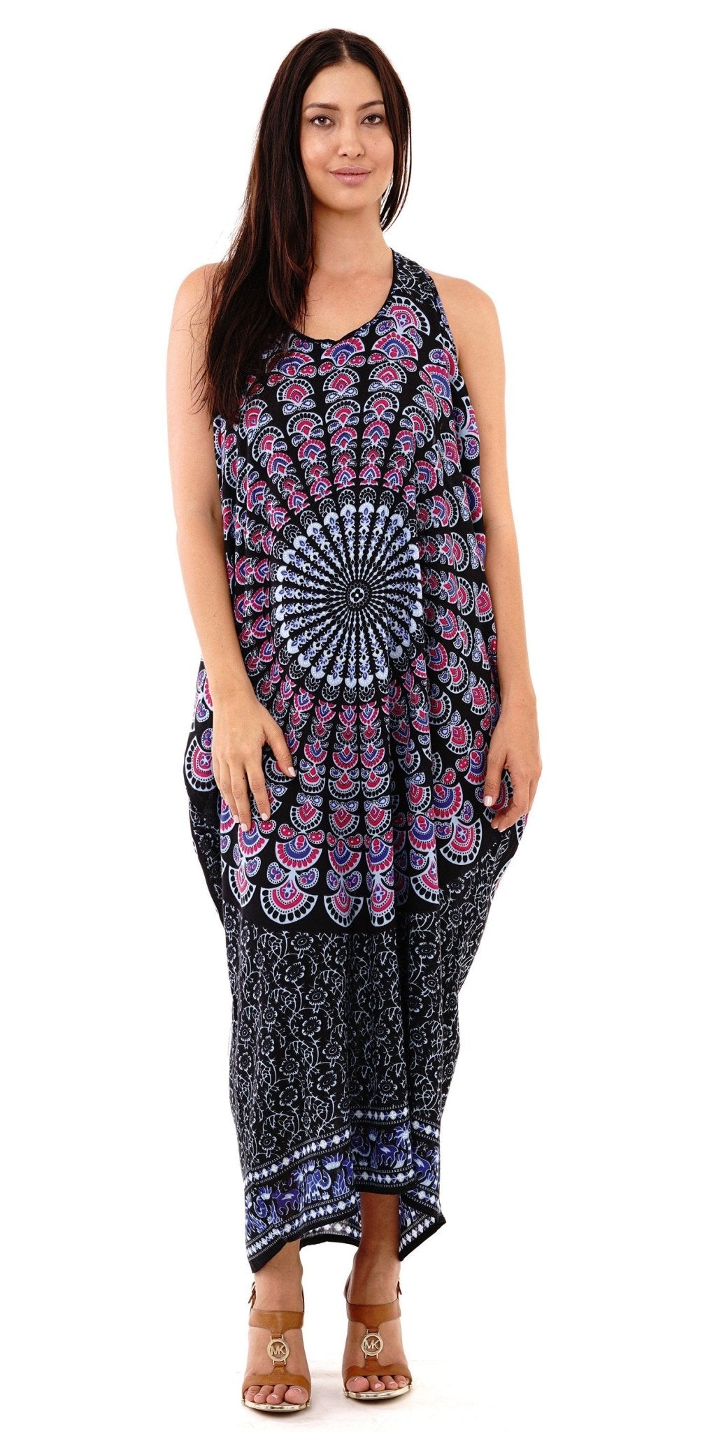 Calypso Summer Boho Mandala Maxi Dress - Love ShuShi