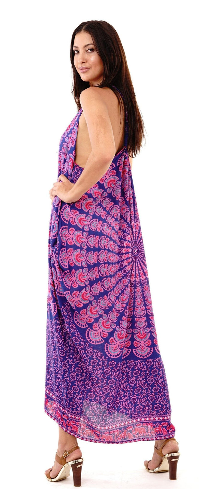 Calypso Summer Boho Mandala Maxi Dress - Love ShuShi