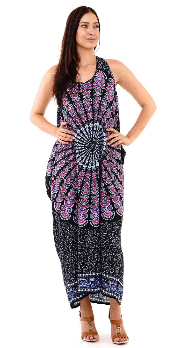 Calypso Summer Boho Mandala Maxi Dress - Love ShuShi