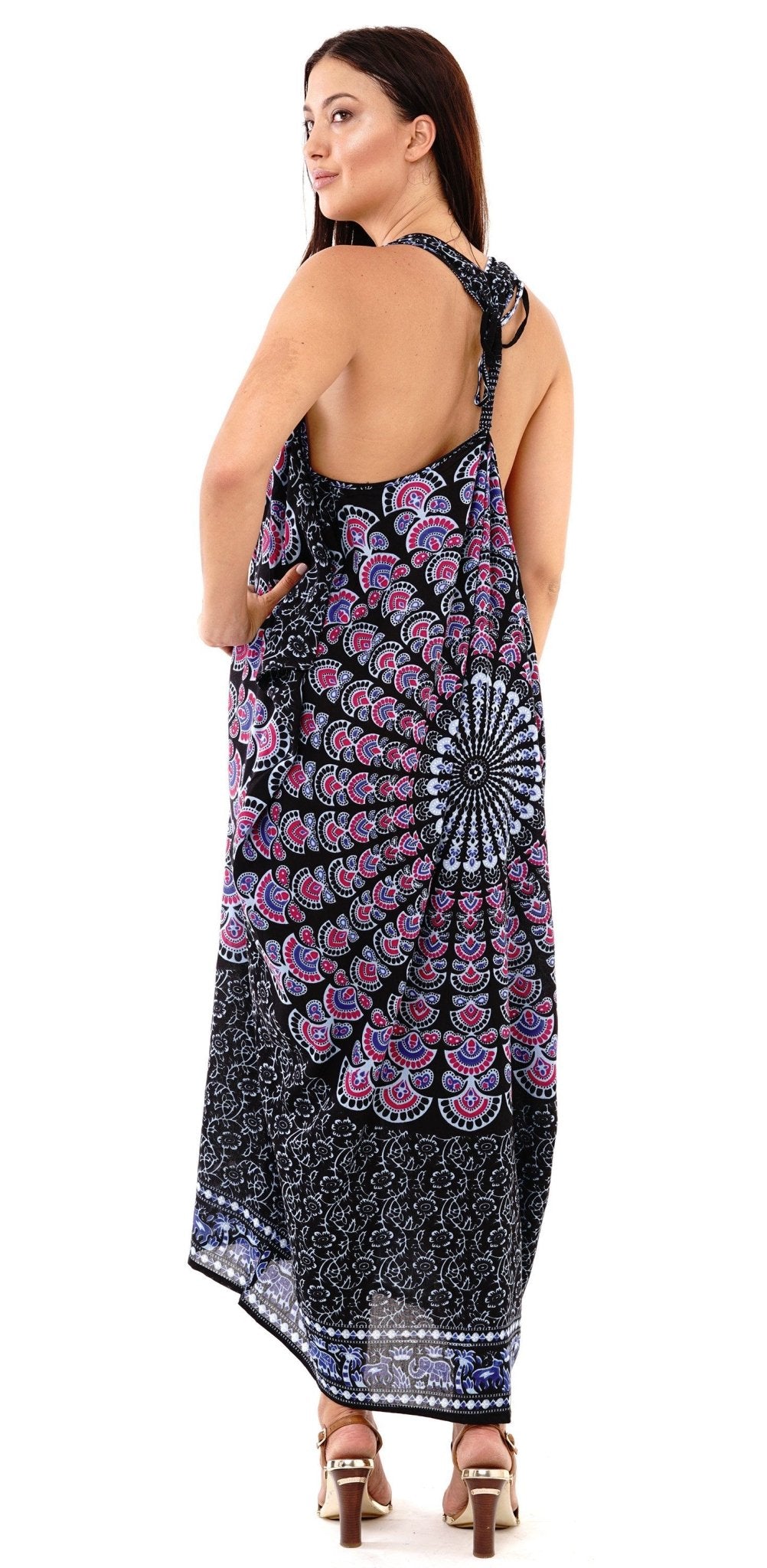 Calypso Summer Boho Mandala Maxi Dress - Love ShuShi