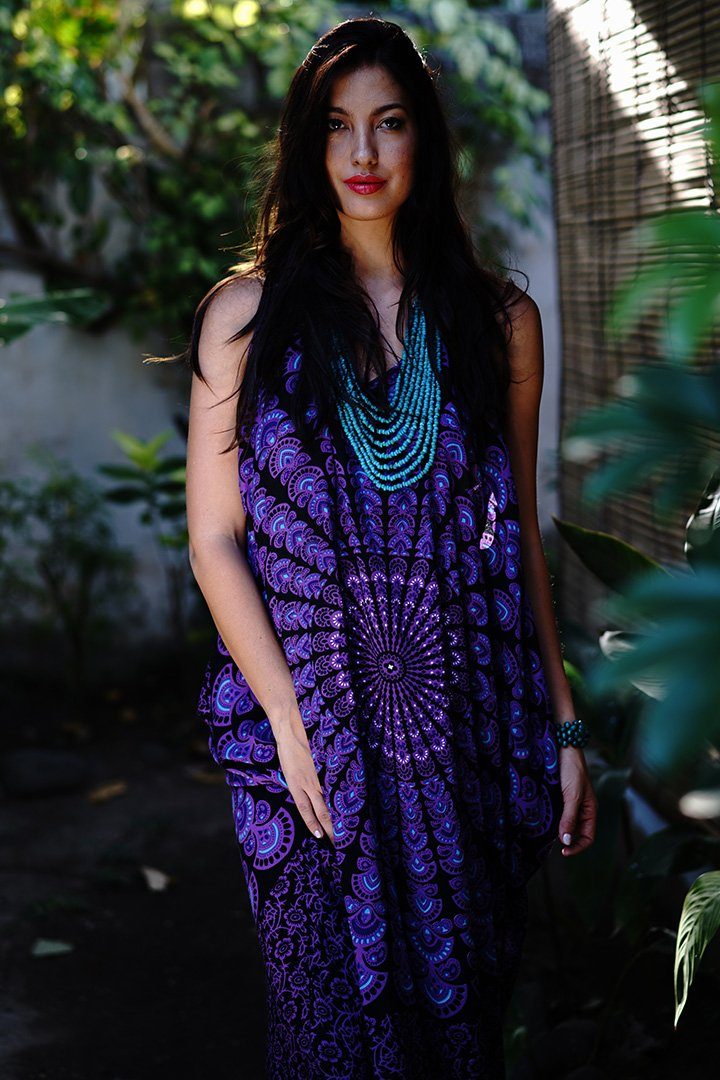 Calypso Summer Boho Mandala Maxi Dress - Love ShuShi