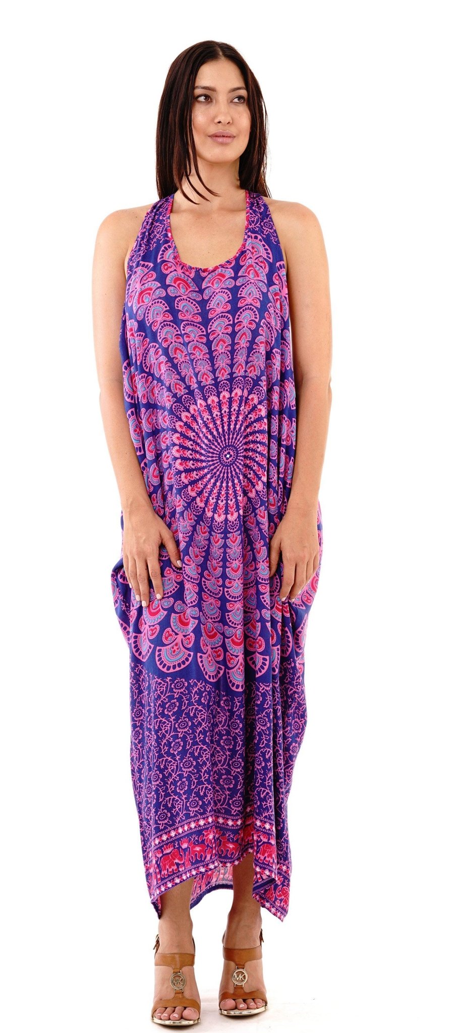 Calypso Summer Boho Mandala Maxi Dress - Love ShuShi