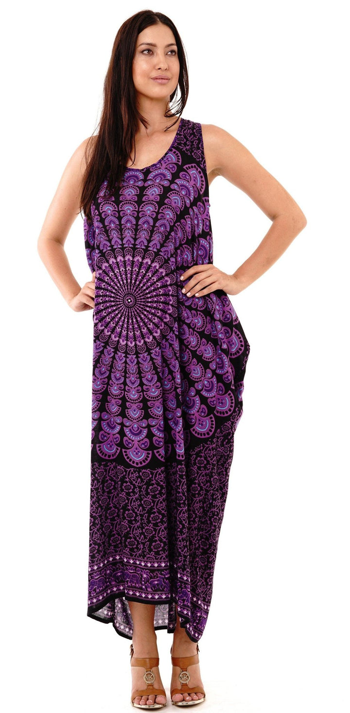 Calypso Summer Boho Mandala Maxi Dress - Love ShuShi