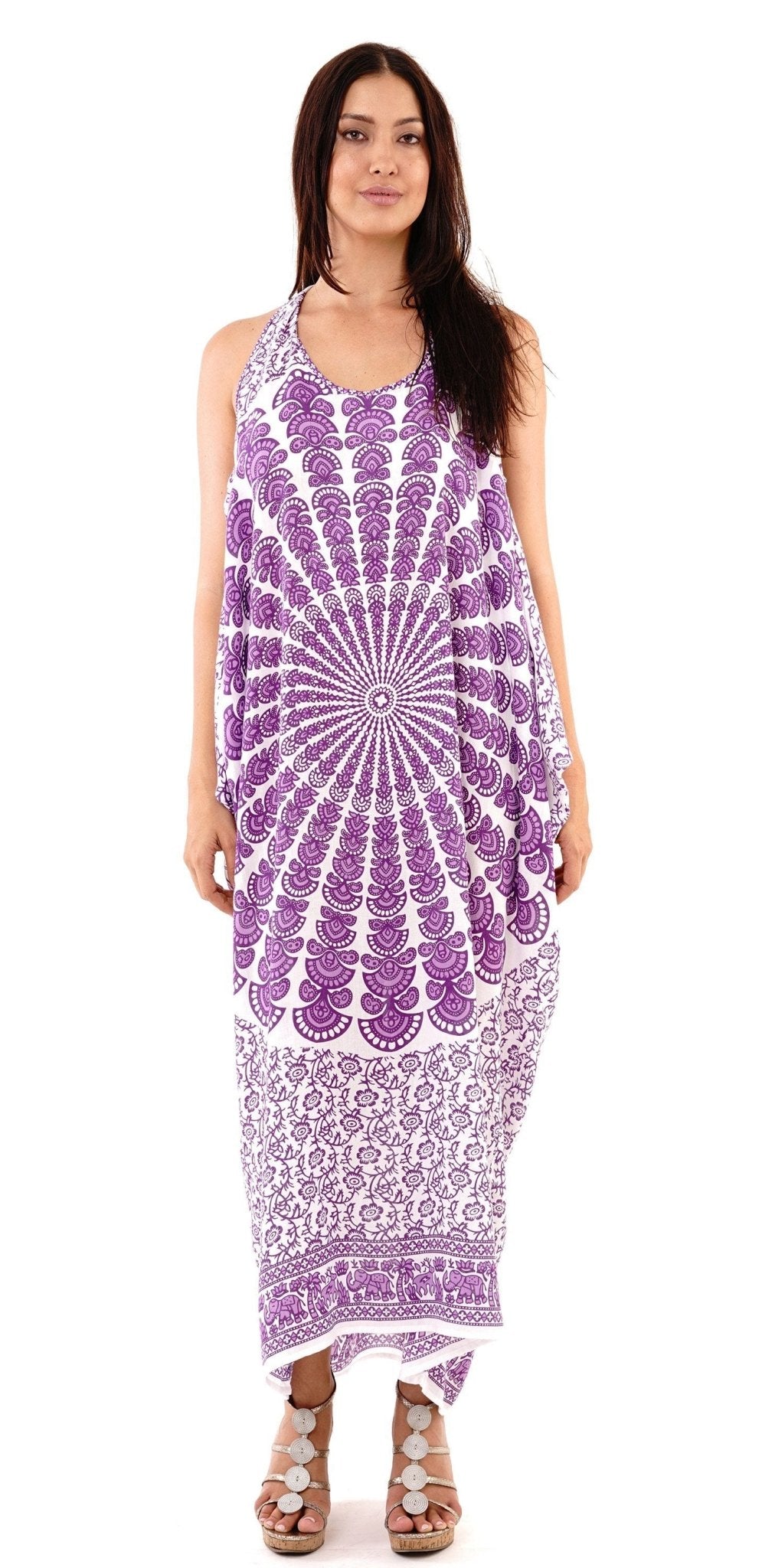 Calypso Summer Boho Mandala Maxi Dress - Love ShuShi