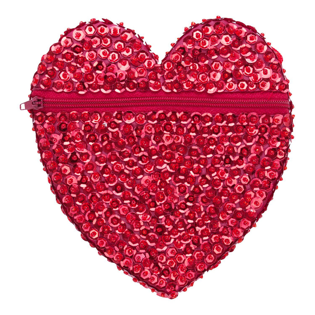 Children's Small Sparkly Sequin Heart Purse - Love ShuShi