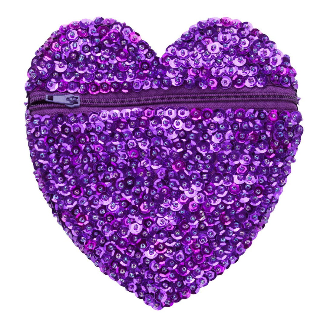 Children's Small Sparkly Sequin Heart Purse - Love ShuShi