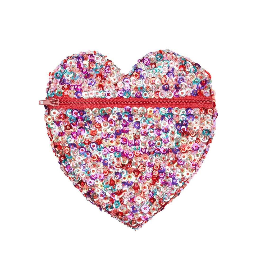 Children's Small Sparkly Sequin Heart Purse - Love ShuShi