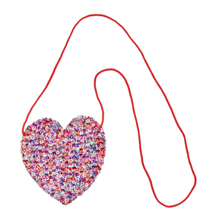 Children's Small Sparkly Sequin Heart Purse - Love ShuShi