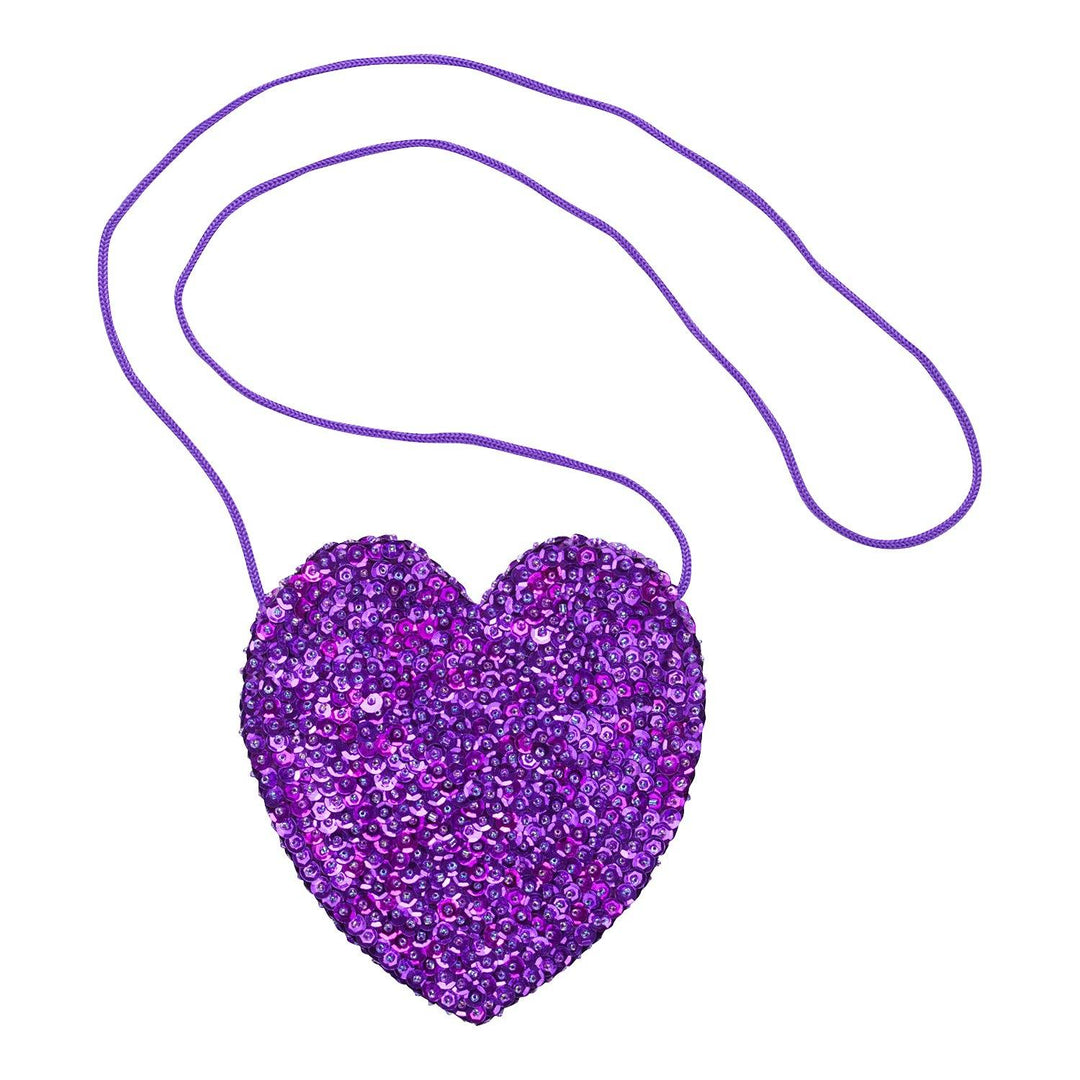 Children's Small Sparkly Sequin Heart Purse - Love ShuShi