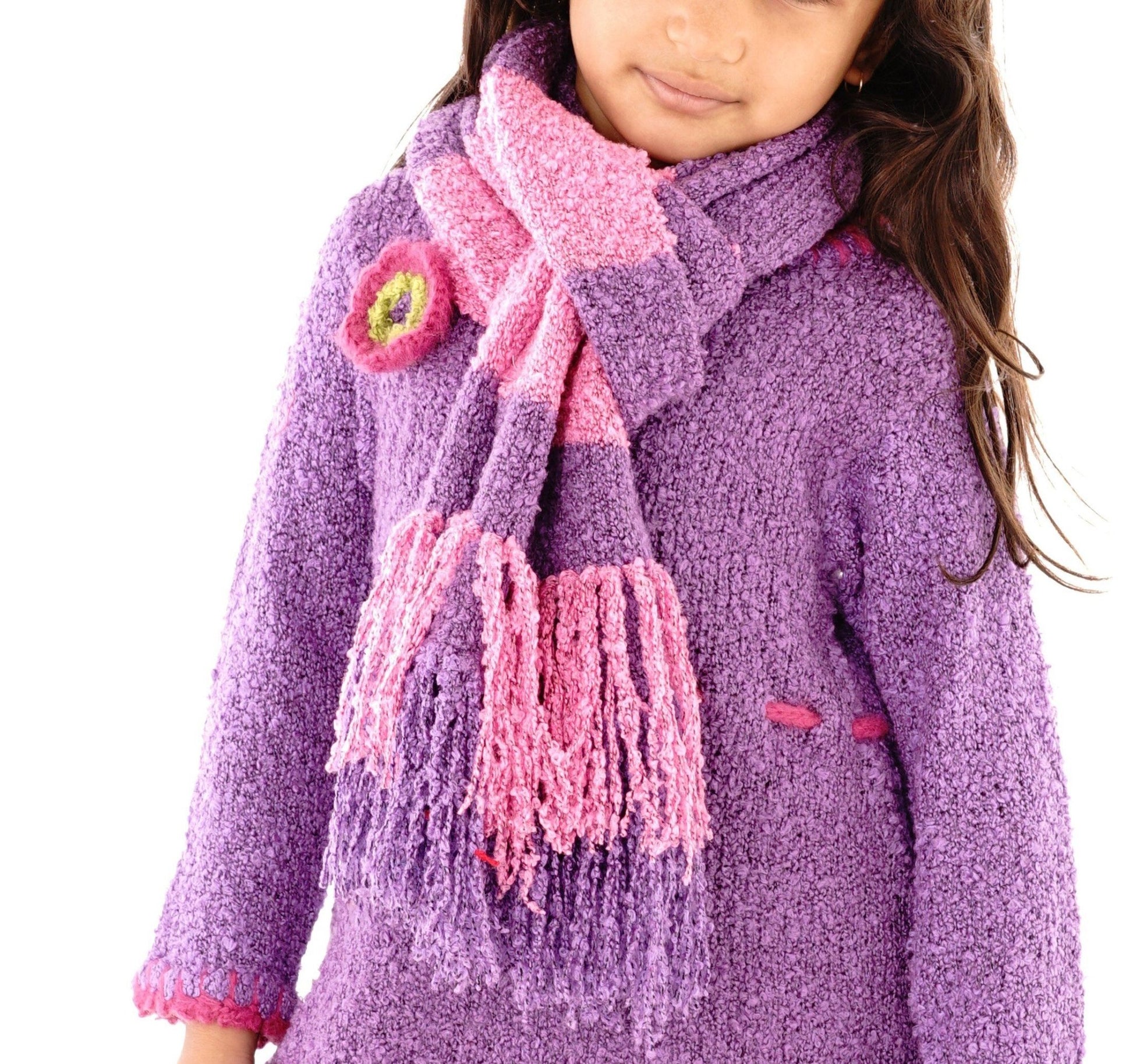 Cozy Striped Scarf for Kids - Love ShuShi