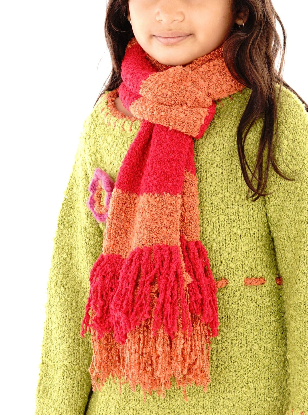 Cozy Striped Scarf for Kids - Love ShuShi