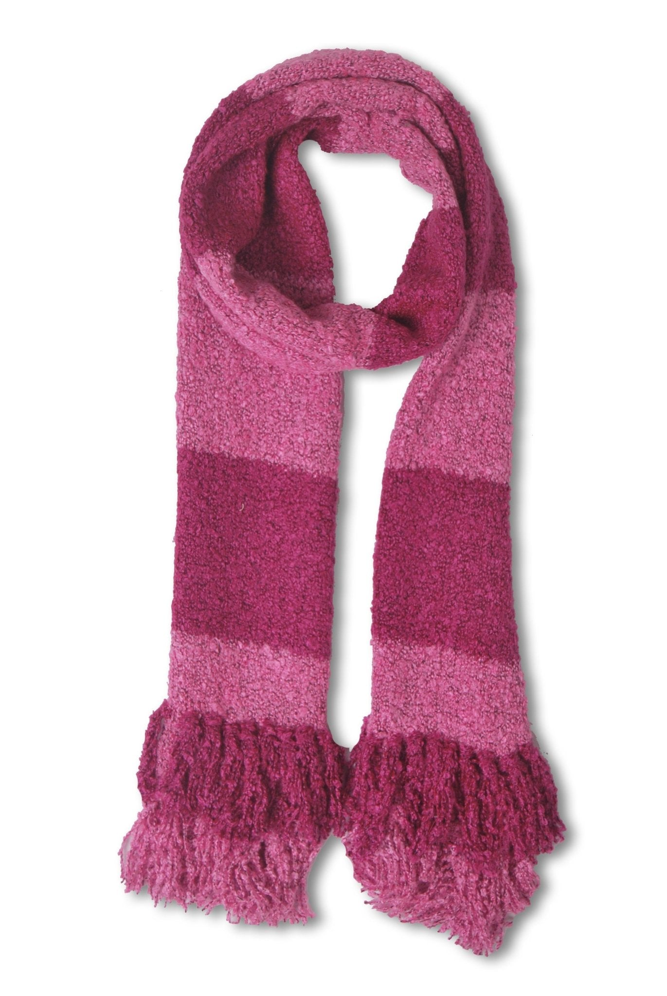 Lovely pink white 2 layers both sides good same cozy soft long tassels muffler/acrylic scarf/knit neck shoulder warmer/made in Canada